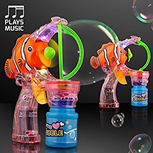 LED Light-Up Bubble Gun- Fish
