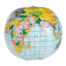 12 inch Inflatable World Globe