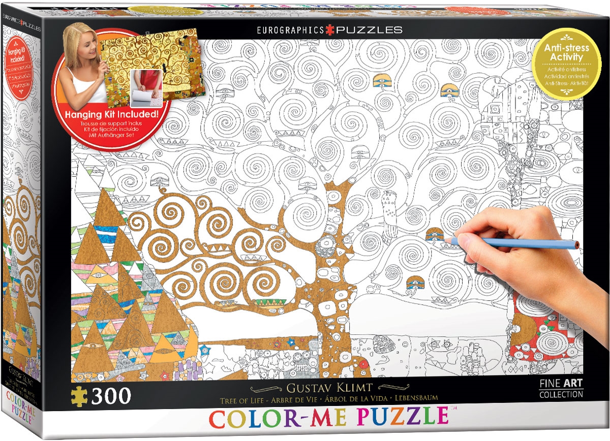 Bundle of 2 |EuroGraphics Farm Color Me Puzzle (100 Piece) + Smart Puzzle Glue Sheets