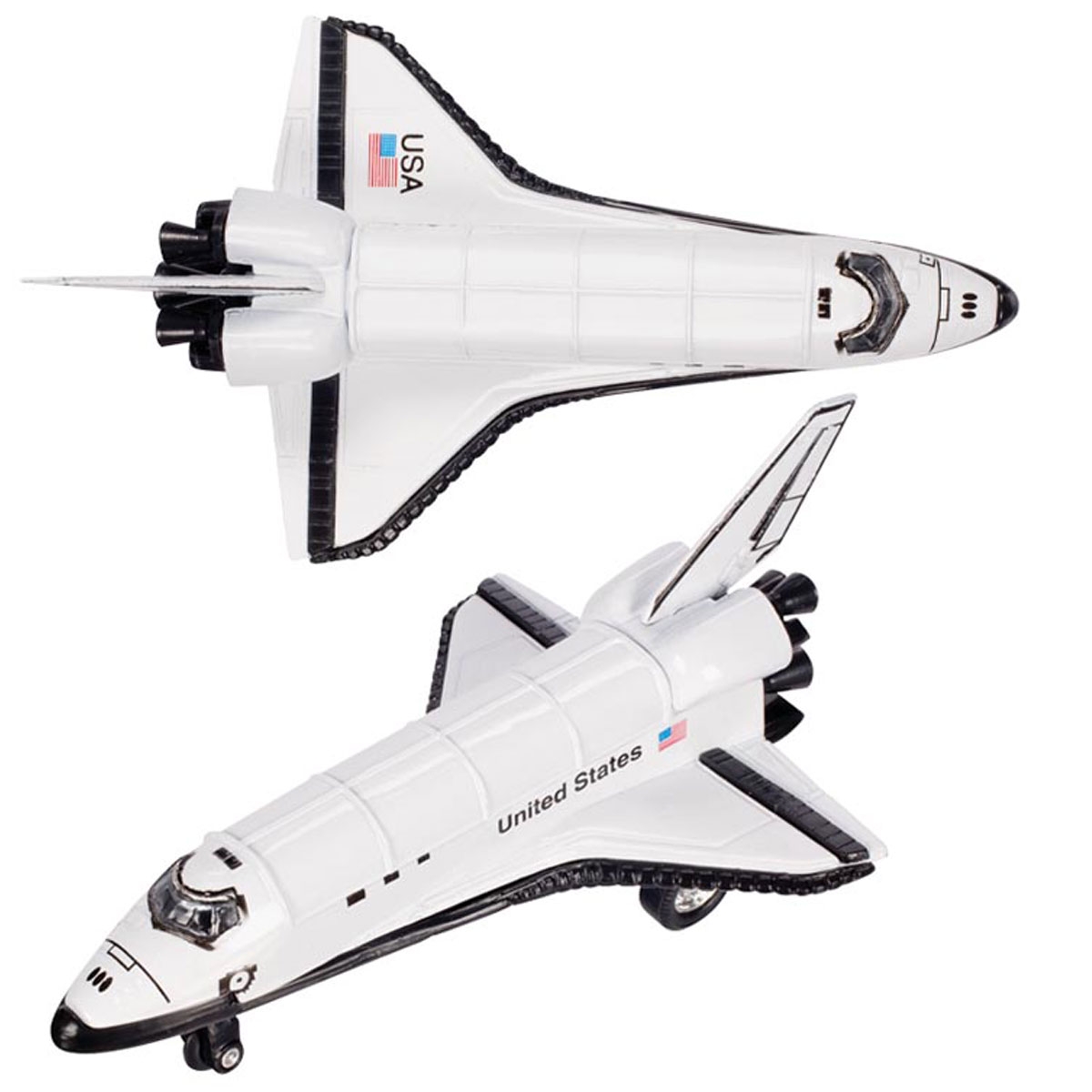 5"L New Toy Space Shuttle Pull Back Action 