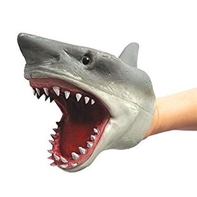 Stretchy Dog and Shark Puppets